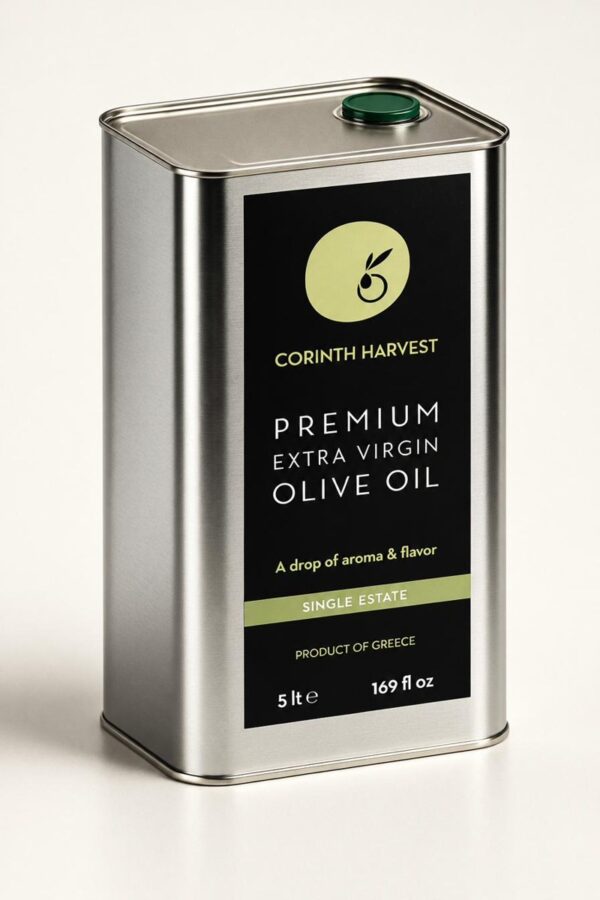 Corinth Harvest Premium Extra Virgin Olive Oil, 5 litre tin
